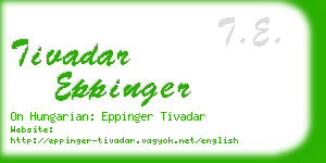 tivadar eppinger business card